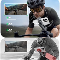 LISEN Support de poitrine universel pour téléphone et caméra d'action pour 4-11cm iPhone 15 Samsung Galaxy GoPro Hero AKASO Insta360X5