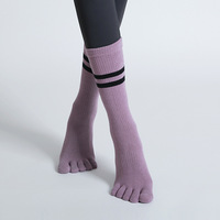 Chaussettes de yoga et de Pilates à cinq doigts, respirantes, antidérapantes, de haute qualité, personnalisables, pour la vente en gros