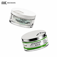 Pot de crème pour animaux de compagnie de qualité alimentaire avec cuillère 30G 50G Contenant AS+PP pour pâte de soin oral et ciblé