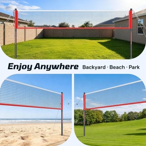 Red <span class=keywords><strong>de</strong></span> bádminton portátil para exteriores con sistema <span class=keywords><strong>de</strong></span> cabrestante antideslizante, estable y resistente para juegos en el jardín, <span class=keywords><strong>la</strong></span> playa o vacaciones. - Product Image 3