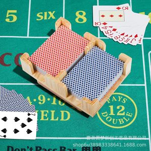 Estante de almacenamiento de cartas de madera para juegos transfronterizos, organizador de cartas de mesa, organizador para el hogar, soporte de cartas de madera - Product Image 3