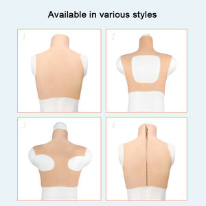 OEM/ODM <span class=keywords><strong>High</strong></span> Collar Silikon Einteilige Falsche Brust Weiche Silikon Brust B-Z Cup Sexy Style für Cross dresser Transgender - Product Image 3