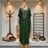 Vestido de Rayón Tallas Grandes con Estampado Africano Tradicional Kitenge y Pedrería - Hermoso Conjunto de Ropa Africana