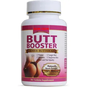 Butt Booster Pills, Mention Buttocks Herbal Supplements,Plump Hips Enhancement Firming and Seductive,60 Tablets