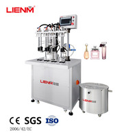 Meilleure machine semi-automatique pneumatique de 200 ml pour flacons de parfum, d'huile moteur, de lotion pour eau de toilette, 4 têtes, haute précision