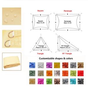 Voile d'ombrage triangulaire robuste, imperméable et coupe-vent, en polyester, pour piscine, patio et jardin, abri solaire - Product Image 4
