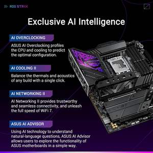 ROG Strix Z890-E เกม Intel Z890 WiFi PC-Ready aai 18 + <span class=keywords><strong>2</strong></span> + 1 + <span class=keywords><strong>2</strong></span>ขั้นตอน DDR5 7 7X <span class=keywords><strong>M</strong></span>.<span class=keywords><strong>2</strong></span>เซิร์ฟเวอร์ LGA 1851 ATX ใหม่ SATA 128 GB - Product Image 6