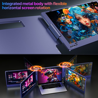 Moniteur Portable Double Full HD 2026 1920*1080P IPS – Installation Facile, Affichage Instantané pour Ordinateur Portable, Jeux, Travail, Trading – Extension d'Écran
