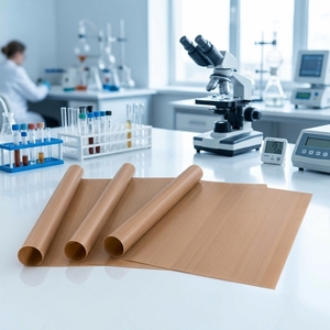Toile <span class=keywords><strong>de</strong></span> <span class=keywords><strong>cuisson</strong></span> industrielle en PTFE enduit, 40x60cm, 0,13mm, résistante à la chaleur, antiadhésive, pour four, boulangerie et grillades - Product Image 3