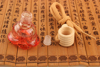 Diffuseur de parfum vide pour voiture en forme de rose, avec bouchon en bois, pour huiles essentielles et arômes