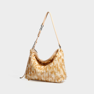 Pochette <span class=keywords><strong>de</strong></span> <span class=keywords><strong>soirée</strong></span> en PVC à sequins faite main au design unique avec doublure en polyester pour femme, sac polyvalent à fermeture éclair à porter sous le bras, collection été 2026 - Product Image 1