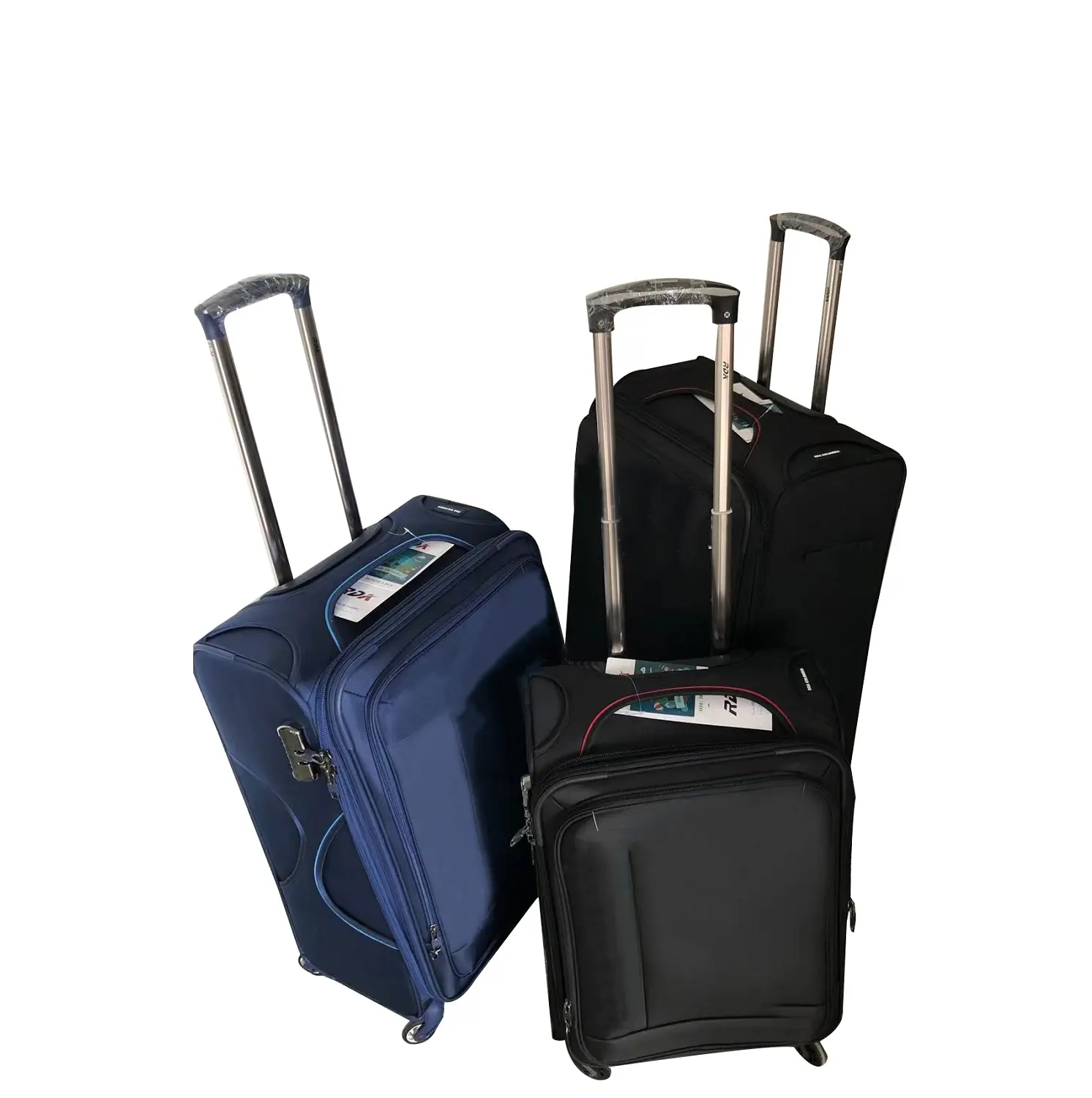20 24 28 מטען עגלת ניילון בד מזוודה נסיעות עגלת מזוודות תיק עם גלגלים שקטים לשאת על מזוודות
