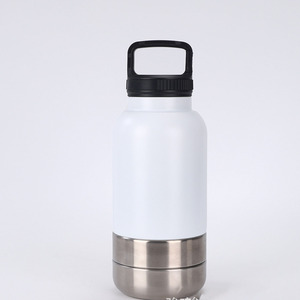 Modern Pet Feeder 32oz Stainless Steel Portable Travel Bowl With Carry Handle Insulated <b>Water</b> Bottle For Dogs - Product Image 6
