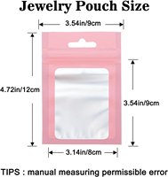 Sacs refermables en Mylar rose 4x6 po, 3x4,7 po, 4,7x7,9 po, sacs anti-odeur avec fenêtre pour petites entreprises, petite pochette