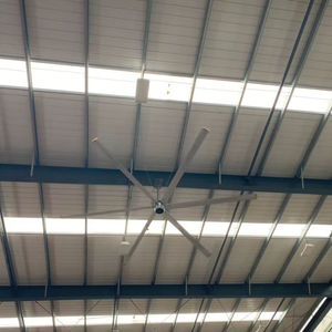 Ventilador de techo HVLS de alta calidad con aspas metálicas, amplia cobertura y flujo de aire estable, disponible a un precio competitivo. - Product Image 3