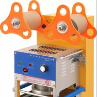 Machines à sceller les gobelets en papier pour boissons 220V/110V, électriques semi-automatiques, 90/95mm, 300~500 gobelets/h, machine à sceller les gobelets en plastique par chaleur