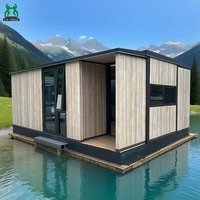 Maison conteneur préfabriquée contemporaine, portable et extensible en acier, écologique, mobile, pour exposition, utilisation en villa ou appartement
