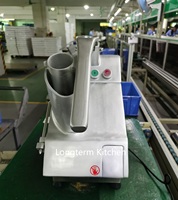 Elektrische groentesnijmachine, commerciële roestvrijstalen salade-snijder en -versnipperaar voor groenten en fruit