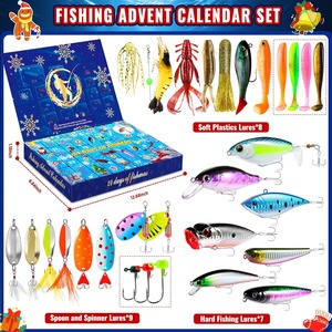 Lịch chờ Giáng sinh câu cá <span class=keywords><strong>2025</strong></span> dành cho người lớn, 24 ngày với đồ câu cá, mồi câu - Product Image 3