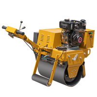 En stock Mini Compacteur vibrant à tambour unique de 0,8 tonne avec moteur diesel hydraulique Prix usine