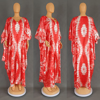 Robes Traditionnelles Africaines pour Femmes Imprimé Ankara Dashiki Caftan Robe Abaya de Dubaï Boubou avec Voile Hijab