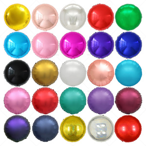 18 Inch Round Shaped <strong>Aluminum</strong> <strong>Foil</strong> <strong>Balloons</strong> For Wedding And Party Decorations Solid Color Helium Customized Logo <strong>Balloons</strong> - Product Image 2