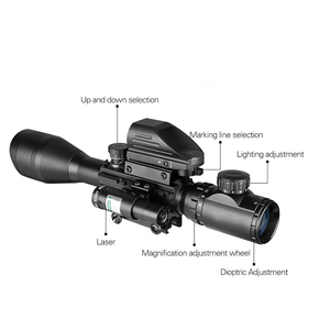 Mira Telescópica Táctica Deportiva de Alta Calidad con Punto Rojo y Láser C4-12X50EG, Lente Objetivo de Aluminio de 50 mm con Iluminación Roja y Verde - Product Image 2