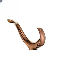 Robinet de lavabo en laiton noir mat, design créatif, pour eau froide et chaude, réglable, installation facile, vente en gros