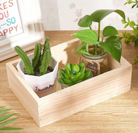 Jardinière rectangulaire en bois écologique et durable pour plantes succulentes, idéale pour l'intérieur, l'extérieur, le jardin et la maison, directement de l'usine