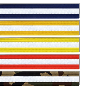 Cinturón de Artes Marciales a Rayas Blancas, 4.5 cm (1 3/4 pulgadas) de Ancho, 65% Poliéster 35% Algodón, para Karate y Taekwondo - Product Image 2