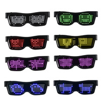 Lunettes de fête LED pour adultes, multilingues, avec chargeur USB, clignotantes, lumineuses, pour les fêtes, contrôlables par application