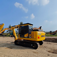 Excavatrice Komatsu PC130 d'occasion, PC120, PC130, PC138, PC150, pelle sur chenilles hydraulique de 13 tonnes pour travaux de construction