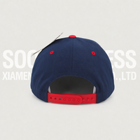 Topi Snapback Soochic Premium 100% Katun 5 Panel Motif Huruf Dua Warna Gesper Plastik Pinggiran Datar Hip Hop Kasual Unisex
