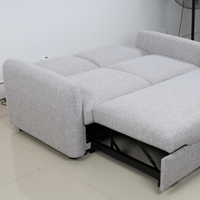 Stoff 2-Sitzer Schlafsofa Ausziehbares Sofa Klappcouch für Wohnzimmer Apartment Kleiner Raum Wohnmöbel