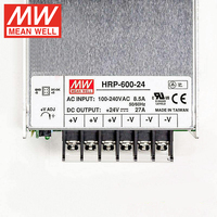 Alimentation à découpage Mean Well HRP-600-24 600W 24V AC/DC avec PFC intégré, signal DC OK et détection à distance