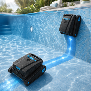 Aspirateur robotisé sans fil pour <span class=keywords><strong>piscine</strong></span> avec forte aspiration pour le nettoyage des fonds, des parois et des coins, 130 minutes d'autonomie - Product Image 1