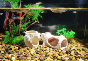 Decoración de tanque de cerámica Acuario decorado con roca <span class=keywords><strong>Betta</strong></span> Fish pecera pequeña escondite agujeros, <span class=keywords><strong>juguetes</strong></span> de <span class=keywords><strong>peces</strong></span> <span class=keywords><strong>Betta</strong></span> en forma de olla - Product Image 6