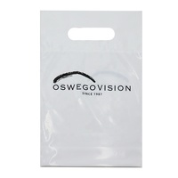 Sac à poignée PE-BD/PE-HD avec logo imprimé sur mesure écologique sacs à provisions en plastique poly pour vêtements