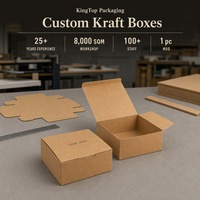 Boîte cadeau en carton kraft brun avec impression personnalisée pour bijoux, cosmétiques, bougies, couvercle intégré, déballage facile, emballage pliable, vente en gros, OEM