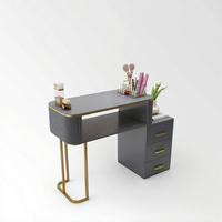 Table de manucure avec tiroirs de rangement, poste de travail professionnel pour salon, table de manucure réglable pour studio de beauté