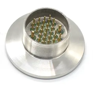 26482 serisi MX33-55 Chucking soket 31 Pin erkek altın kaplama iletken hermetik vakum cam sızdırmazlık dairesel konnektör