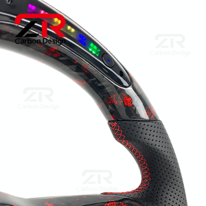 Volant en fibre de carbone forgé avec écran LED pour Volkswagen MK7 <span class=keywords><strong>Golf</strong></span> <span class=keywords><strong>7</strong></span> GTI MK6 <span class=keywords><strong>GTD</strong></span> R Gts R-Line Tiguan Scirocco Passat Polo - Product Image 2