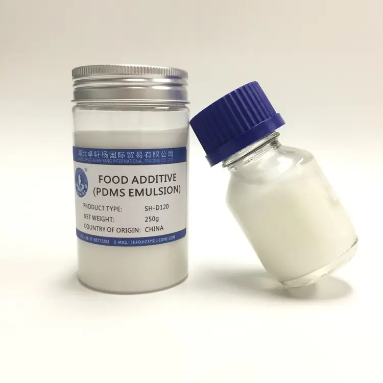 Emulsión y agente antiespumante de silicona de grado alimenticio, SH-D120-D para zumo de fruta/pectina/jalea
