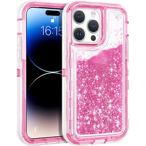 Nước Long Lanh Điện Thoại Di Động Trường Hợp Đối Với <span class=keywords><strong>iPhone</strong></span> 16 15 14 Pro Max <span class=keywords><strong>Bling</strong></span> Chảy Chất Lỏng Cát Lung Láo Cát Lấp Lánh Nhiệm Vụ Nặng Nề Cover Quay Lại - Product Image 1