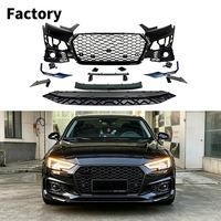 Ensemble de pare-chocs avant pour Audi A4 S4 B9 2017-2019, style RS4, avec grille en maille, kit carrosserie