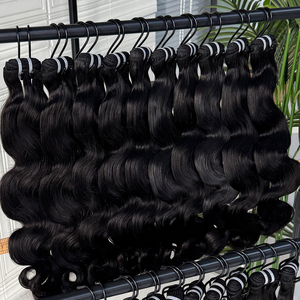 Extensiones de Cabello Ondulado Natural, Cabello Humano Negro Natural, Suave y Ondulado, Doble Trama, Paquetes de Cabello Grueso y Voluminoso para Profesionales de Salón - Product Image 6