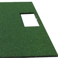 Tapis d'entraînement de golf BLG T4010B+ Tee Turf Line pour le chipping et le fairway, 1500x1500mm, 52mm d'épaisseur, personnalisable, léger, 19kg