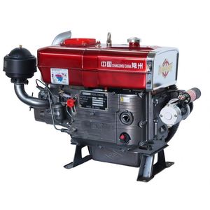 Moteur diesel puissant de 8 CV à démarrage électrique et refroidissement par eau pour équipements agricoles et bateaux, avec composants de base à roulements - Product Image 1