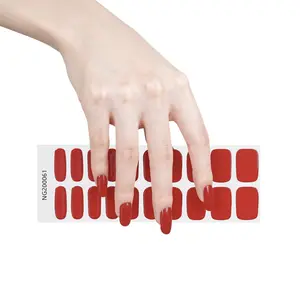 All'ingrosso con lampada UV Nail Art adesivi decalcomanie Semi-Cured Gel strisce per unghie Uv Gel adesivi Semi curate