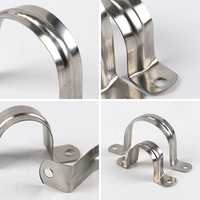 Abrazadera de Manguera Doble de Acero Galvanizado Ajustable y Personalizable con Diámetro Interior Máximo de 110 mm, Modelo de 20 mm para Uso Industrial